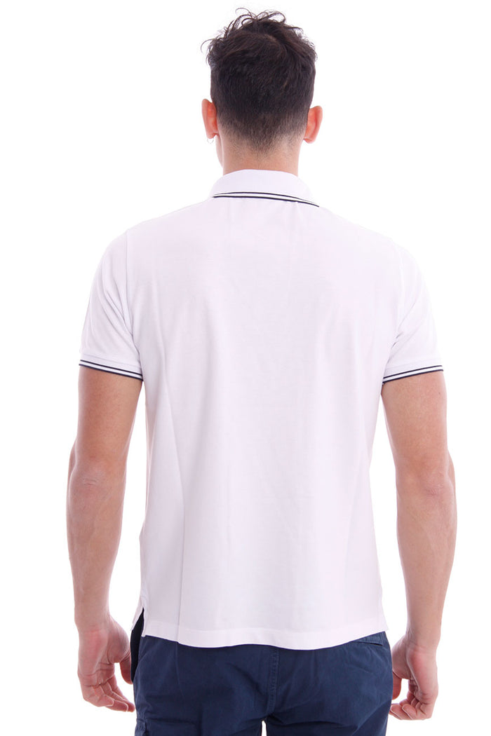 MM Piquet Stretch Polo Shirt White-3