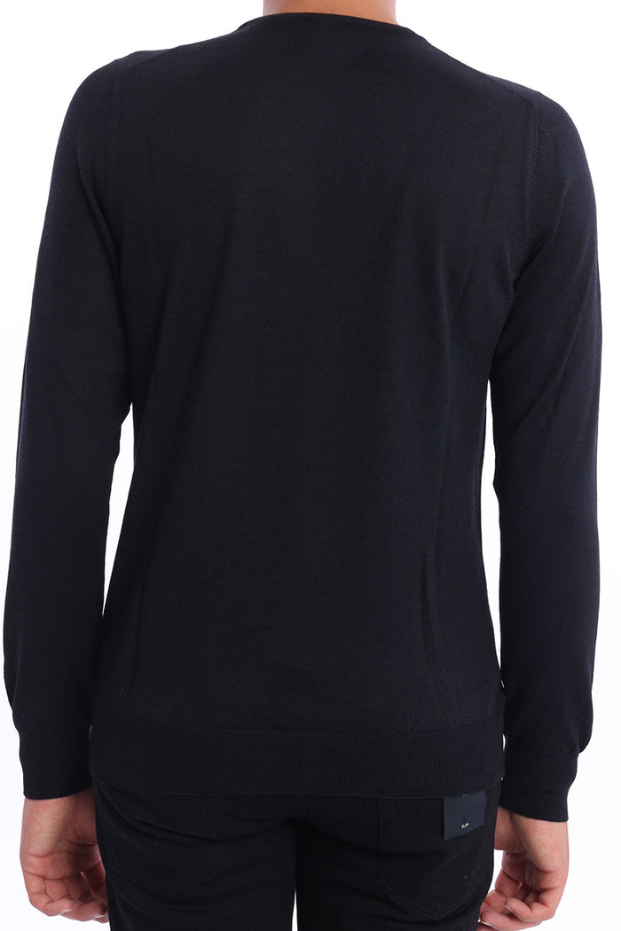 Black M.marte sweater in wool and silk-3