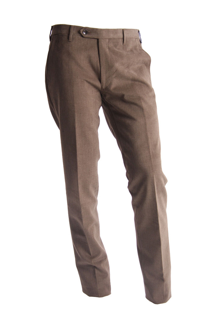 Pantalone Rota Marrone In Cotone Stretch-3