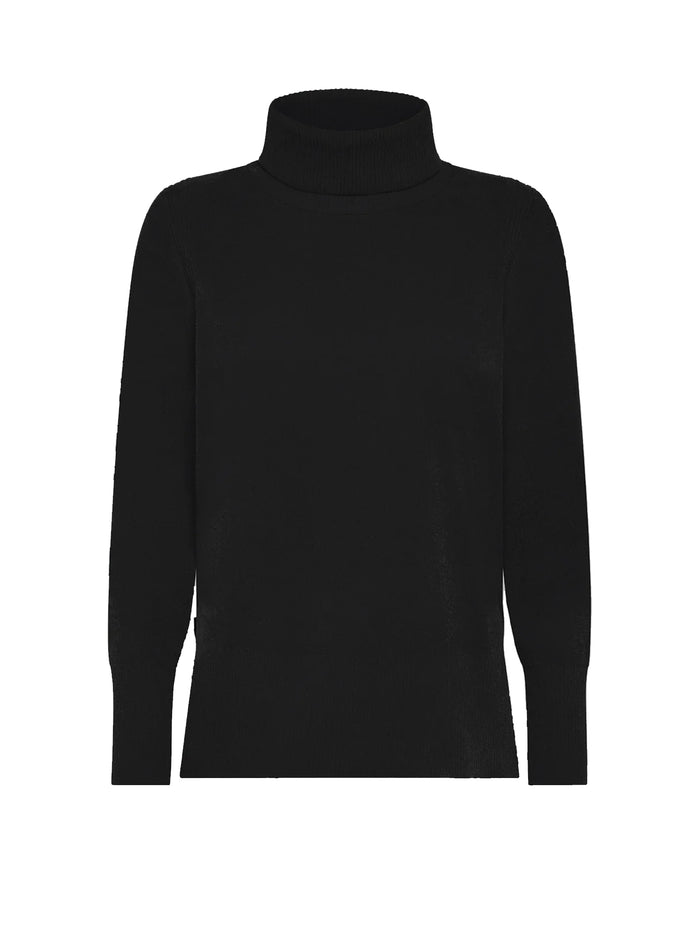 Velvet Vent Turtleneck Wom Knit-1