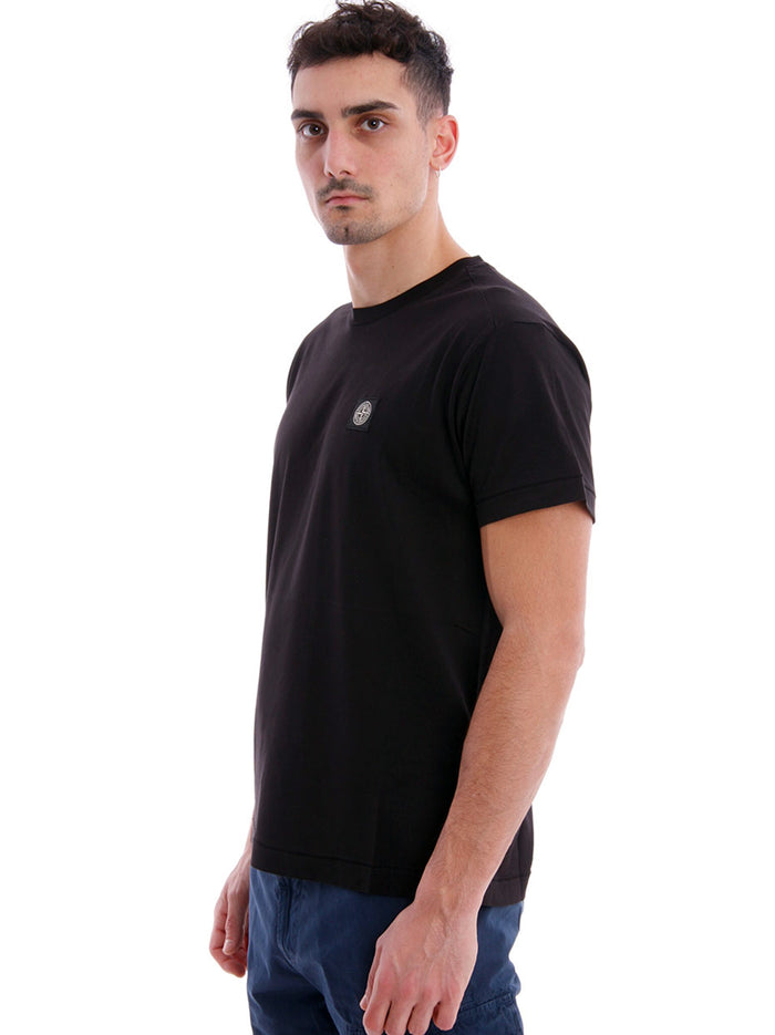 Ts Mm Cot.logo Chest Garment Dyed Black-3