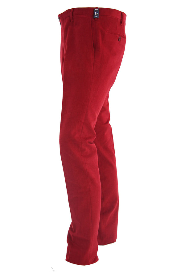 Pantalone Rota Rosso In Cotone Stretch-2