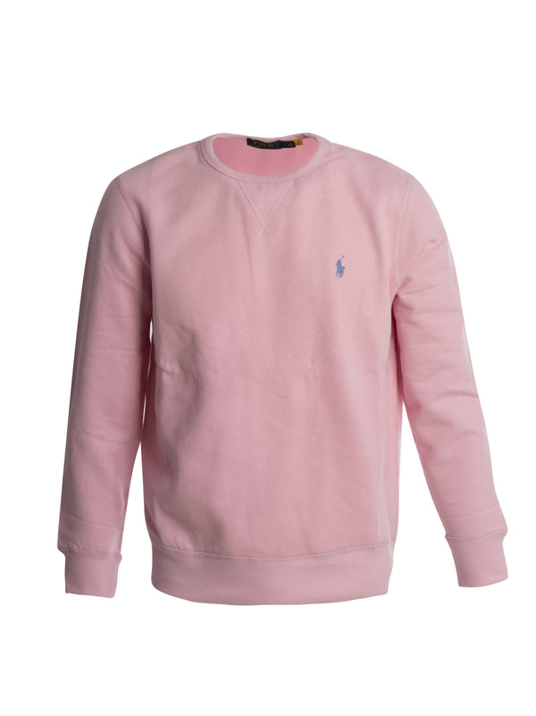 Pink Cotton Crew Neck Sweatshirt