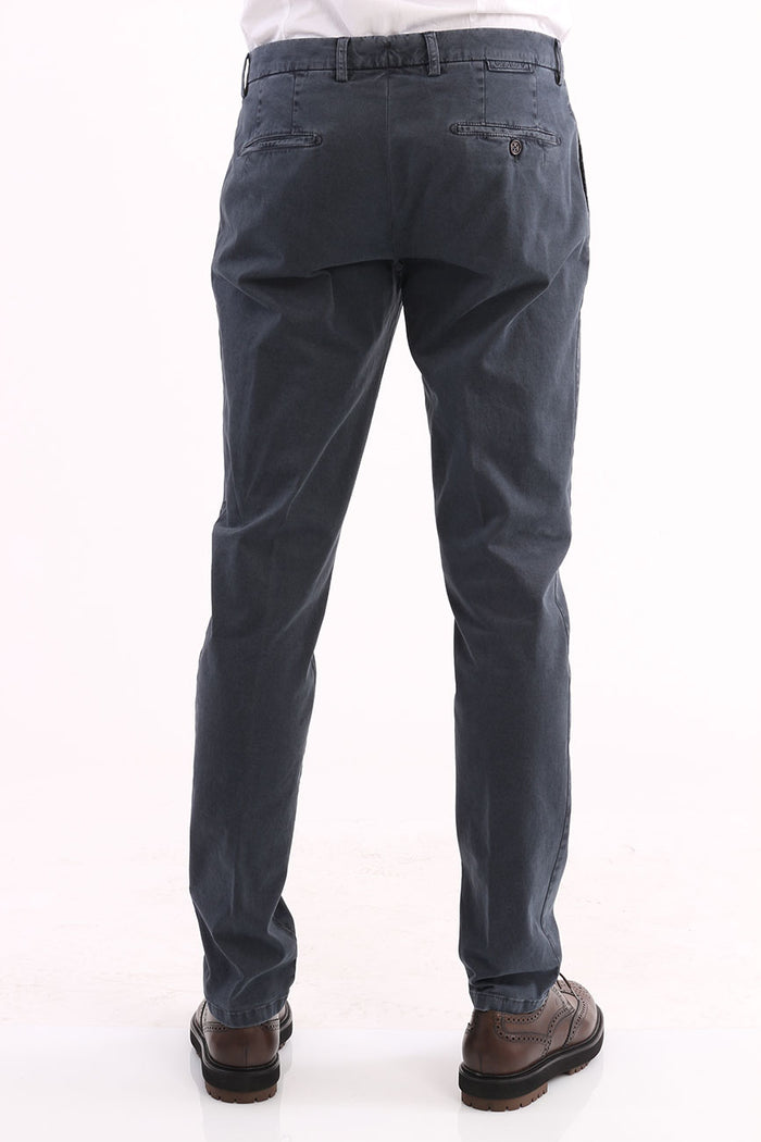 Berwich Gray Stretch Cotton Trousers-3