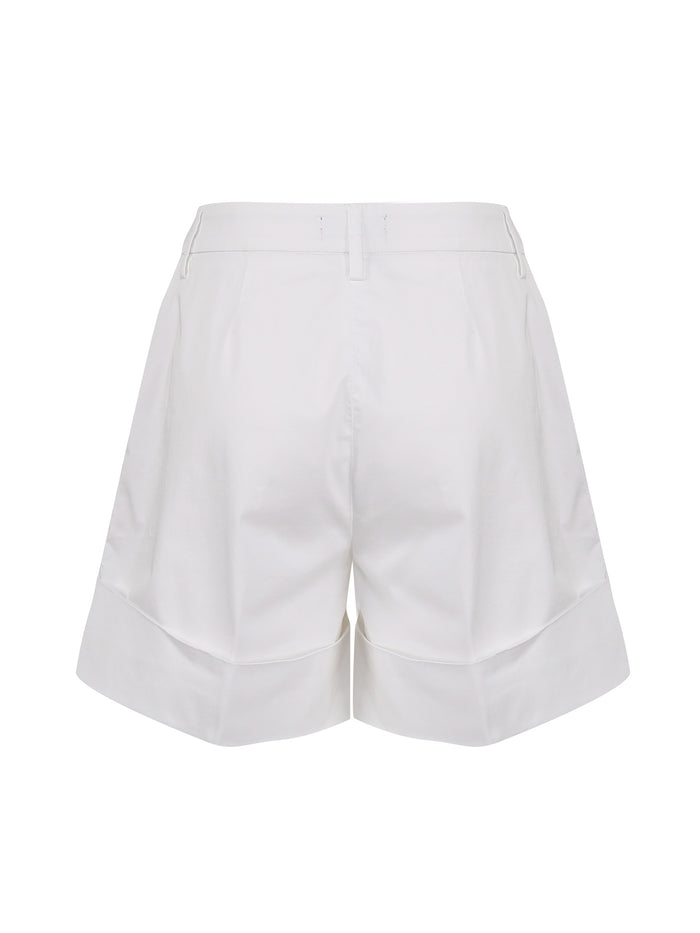 Bermuda shorts with white cuffs-2