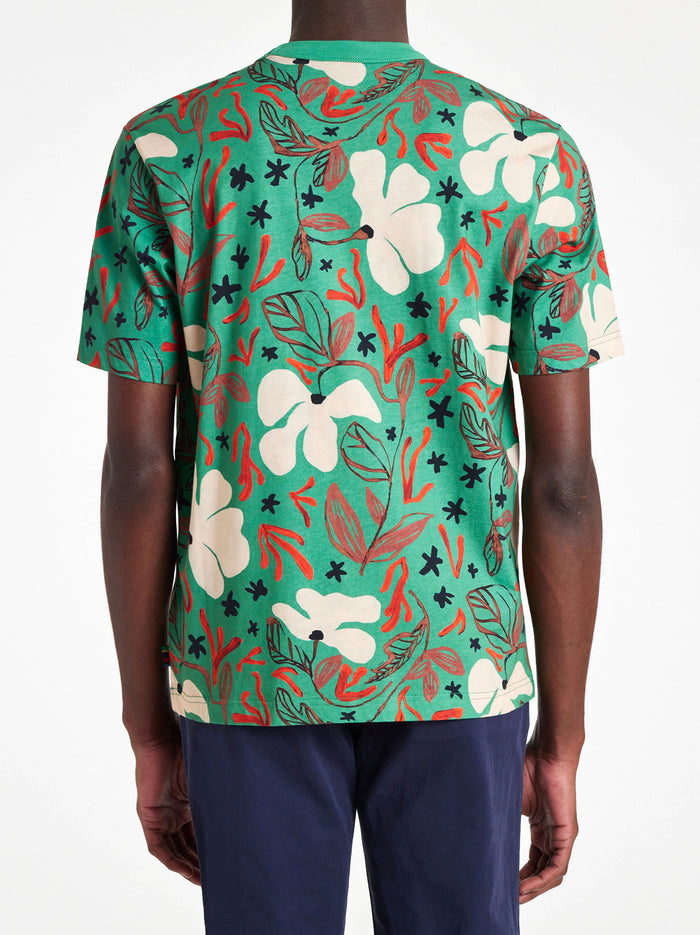 Sea Floral Print T-shirt-3