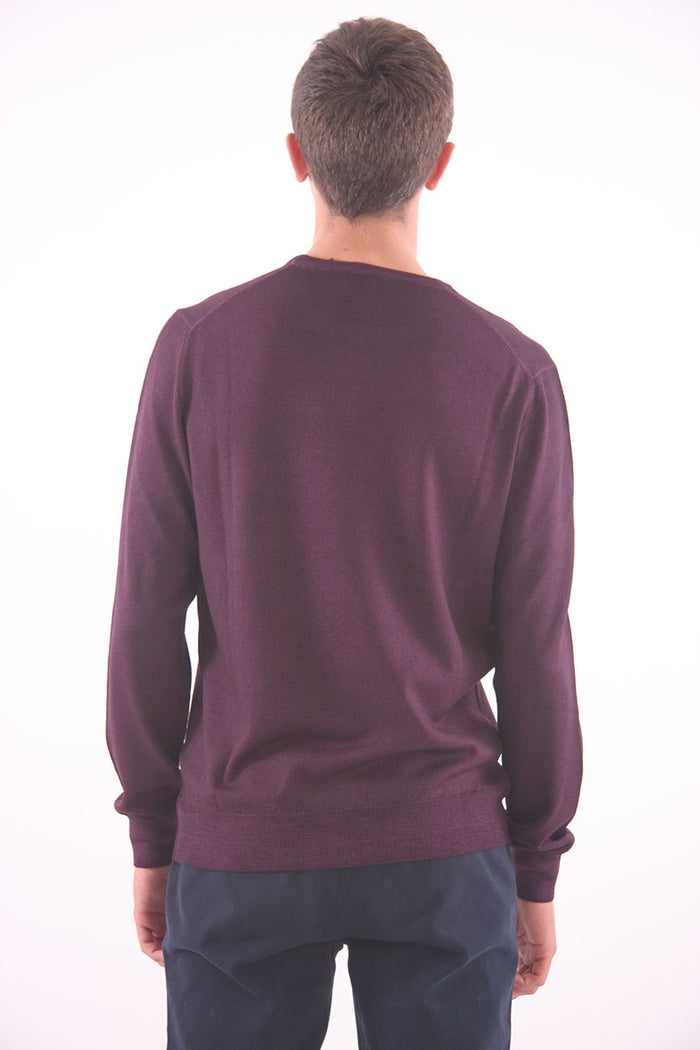 Maglione M.marte Bordeaux In Lana Vergine-3