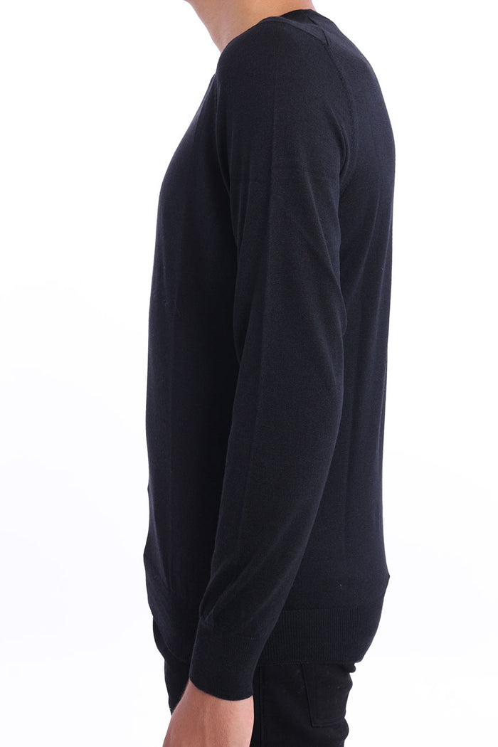 Black M.marte sweater in wool and silk-2