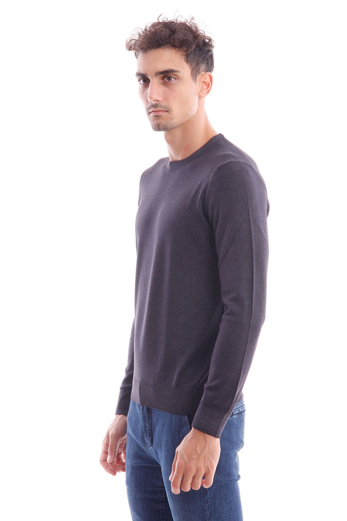 M.marte Gray Virgin Wool Sweater-2