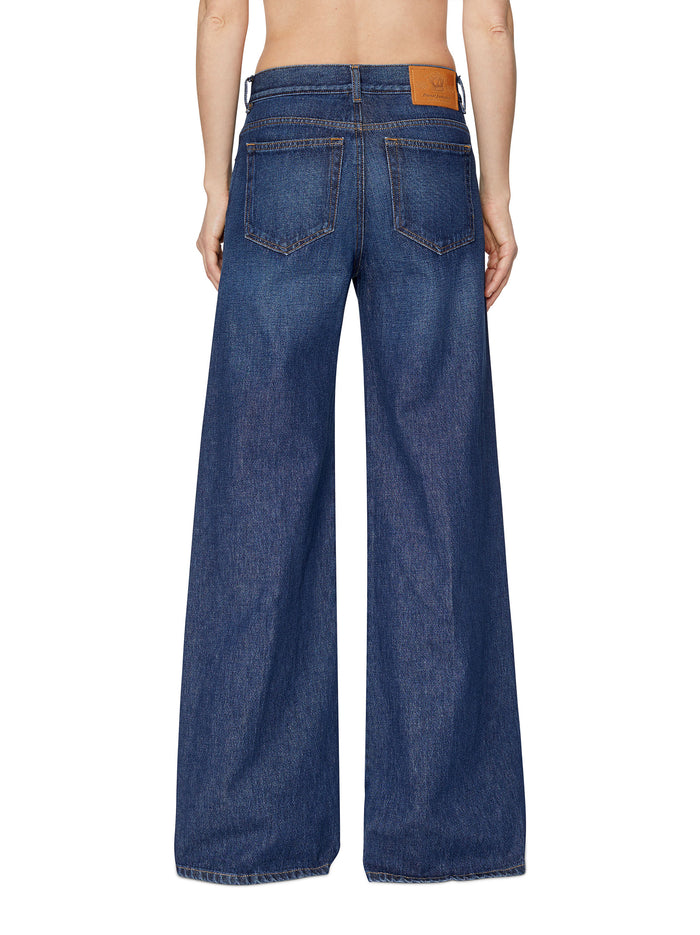 Palazzo Blue Denim Jeans-3