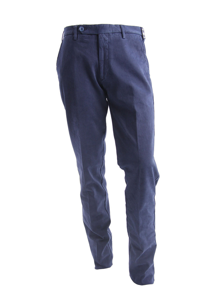 Blue Rota Pants In Winter Cotton-1