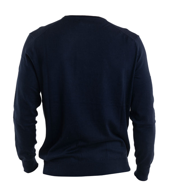 Navy Cotton Crew Neck Sweater-2