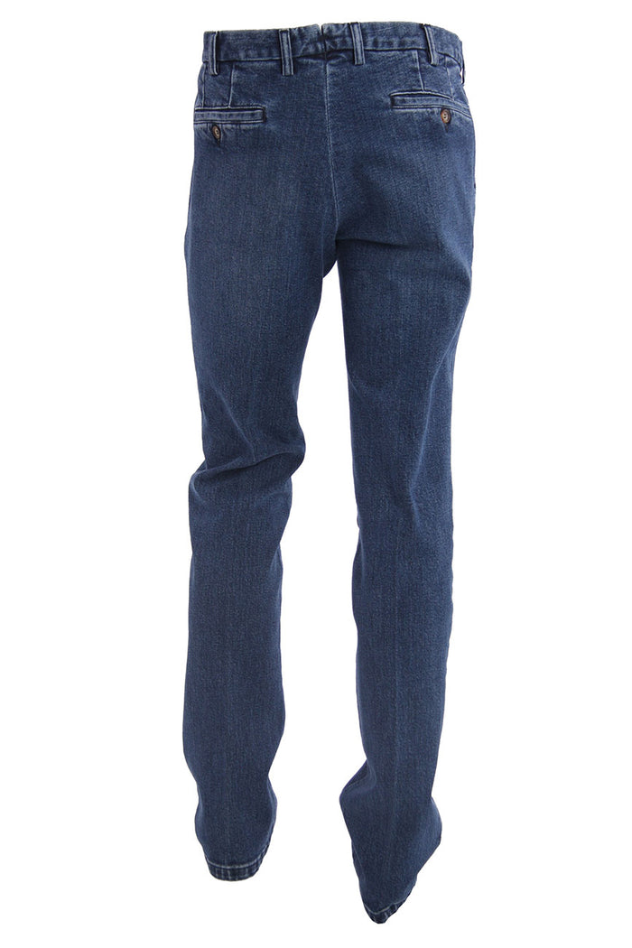 Jeans Rota Blu Denim In Tela Giapponese-3