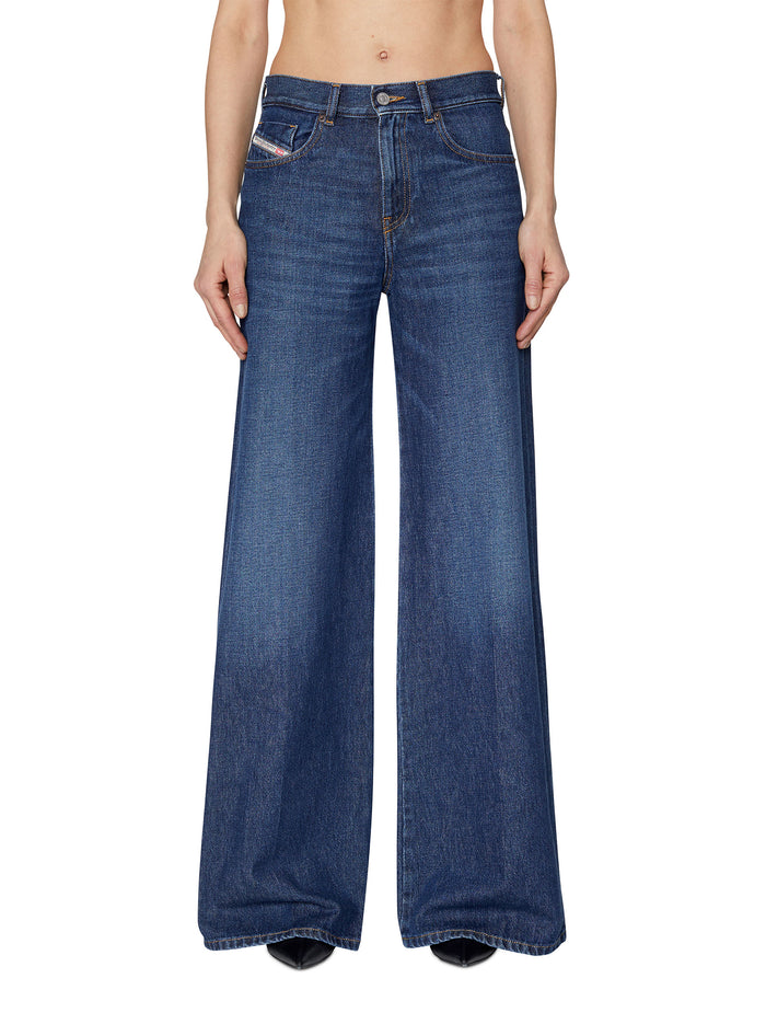 Palazzo Blue Denim Jeans-2