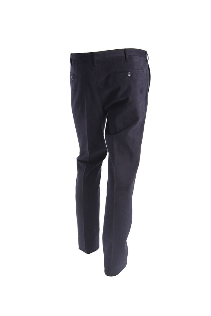 Pantalone Rota Blu Scuro In Cotone Stretch-3