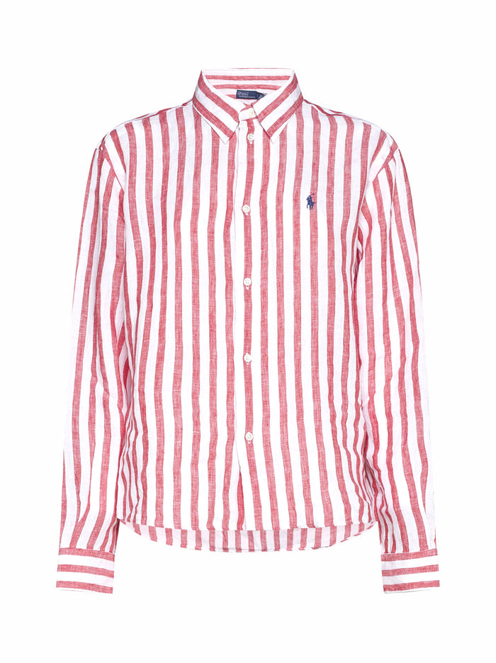 Camicia  Righe Red/white-1