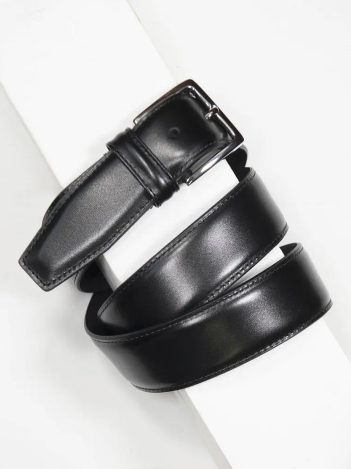 Classic Black Stitched Belt-2