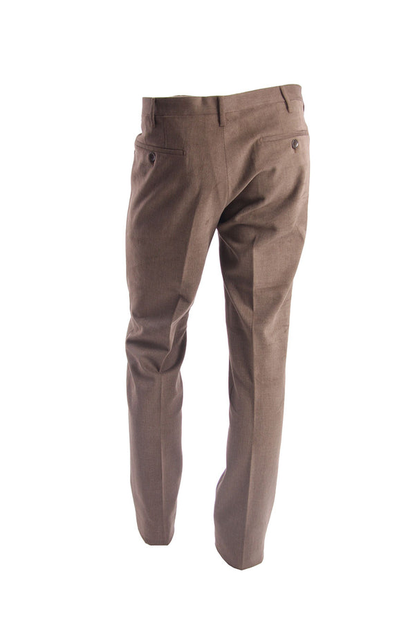 Pantalone Rota Marrone In Cotone Stretch-2